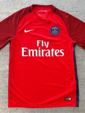 Nike Paris Saint-Germain Football Club, 2016, Fly Emirates, Soccer Jersey, Small